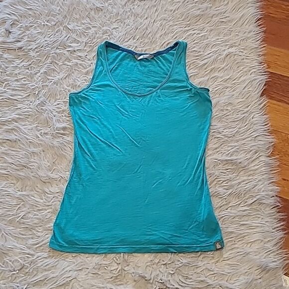 The north face womens teal cotton modal racerback tank top size xs - Picture 1 of 5